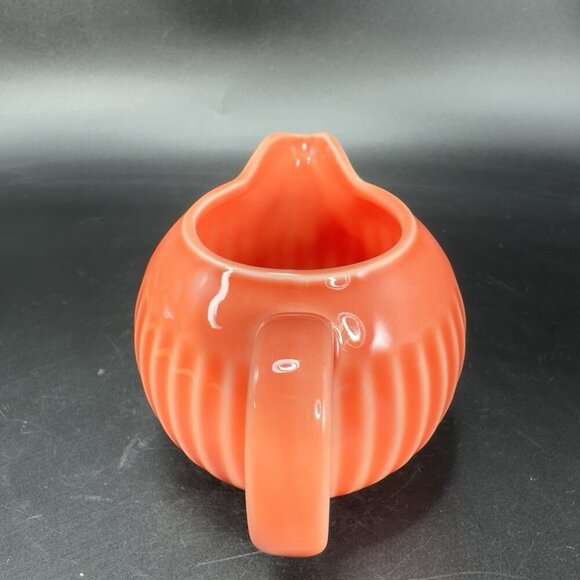 Royal Doulton Symphony Porcelain Small Pitcher Creamer Jug Flaming Orange Glaze - Picture 9 of 10